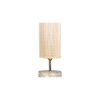 Santana Round Bamboo table lamp with White Brushed wood base