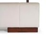 Jacklin Upholstered King Size Non Storage Bed in Cloud Beige and Walnut Brown