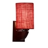 Devansh Solid Wood Electric Wall Light in Maroon Colour with Maroon Shade Count of 1 Light