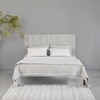 Aztec Solid Wood Queen Non Storage Bed in Grey Colour