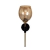 Devansh Metal Electric Wall Light in black Colour with Lavender Shade Count of 1 Light