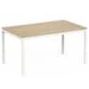 Holven 6 Seater Rectangular Dining Table European oak & white