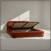 Casa Haven Relax King Size Bed in velvet With Engineered Hardwood Frame & Hydraulic Storage