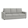 Apollo High Back 3 Seater Fabric Sofa in Vapour Grey Colour