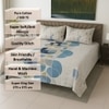 White Geometric 400 TC Cotton Flat Super King Size Bedsheet With 2 Pilllow Covers From Threads