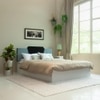 Nadi Engineered Wood Queen Size Bed In White Finish