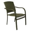 Wagga Wagga Wicker Table And Chair Set In  Dark Dreen Dual Tone Finish