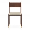 Saar Teak Wood Set of 2 Dining Chairs In Espresso Teak Finish with Macadamia Brown Colour