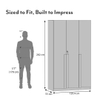 Rodrigues 3 Door Wardrobe in Sheesham Paper Finish