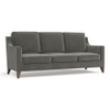 Abbey 3 Seater Fabric Sofa In Ash Grey Velvet Colour