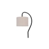 White Jute Curvy table lamp with Iron Base (SP09)