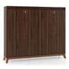 Webster 48 Pair Shoe Rack in Walnut Finish