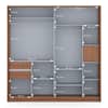 Avalon Engineered Wood 2 Sliding Door Wardrobe in Wheat Brown Walnut Finish