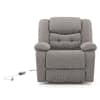 Theo Single Seater Motorized Recliner In Taupe Grey Fabric