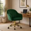 Doe Buck Aurora Modern Green Luxury Velvet Office Chair
