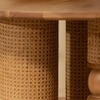 Andaman Baratang Solid Wood Four Seater Round Dining Table in Brown Colour