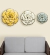 W-ROYAL Abstract Metal Wall Decor in Multicolor Set of 3