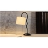 off-white cotton Zig Zag Curvy table lamp with Iron Base (SP23)
