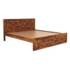 Keaton Solid Wood Queen  Size Bed Without Storage (Teak Finish)