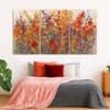 Truss Pieces Purple Red Variety Flowers Floral Canvas Canvas Wall Prints Set of 3 Multicolor Matte
