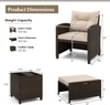 Carry Bird Wicker Patio Furniture Outdoor Balcony Chairs In Brown And Beige Colour