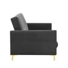 Gilud 3 Seater Click-Clack Sofa cum Bed  in Dark Grey Colour
