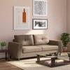 Edward 3 Seater Fabric Sofa (Mocha Brown)