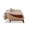 Veronica 3 Seater Fabric Sofa in Honey Beige Colour