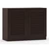 Bennis 9 Pair Shoe Rack in Dark Walnut Finish