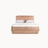Yoho Solid Wood Queen Hydraulic Bed in Brown Colour