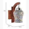 Devansh Solid Wood Electric Wall Light in Brown Colour with Multi Shade Count of 1 Light