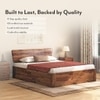 Marieta Solid Wood King Size Box Storage Bed In Teak Finish