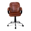 Crestino Low Back Office Desk Chair (Light Brown)