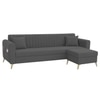 Daraco Velvet L shape 5 Seater Sofa in dark Gery Color