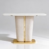 Continental Metal Console Table in Off-White Colour