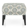 Morgen Ottoman In Aqua Fleur Damask Colour