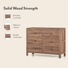 Magellan Solid Wood Chest of 6 Drawers in Teak Finish