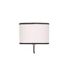 Brayden Multicolour Fabric Floor Lamp with Black Iron Base