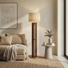 Ventus Beige Jute Floor Lamp with Beige Jute Base