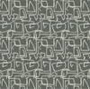 Leston Printed Canvas Geometry Fabric Lounge Chair inGreen Colour