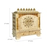 D'Dass White Mdf and Sheesham Wooden Temple For Pooja