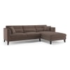 Lewis Sectional Sofa (Colour : Daschund Brown, Cushion : Hard, Seater : Right Aligned 3 Seater + Right Aligned Chaise)