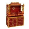 D'Dass Multi Color Mdf and Sheesham  Wall Hanging Wooden Temple For Pooja