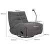 Avery One Seater Manual Fabric Recliner in Graphite Grey Colour