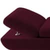 Nicco Velvet Chaise Lounger in Red Wine Color