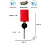 Devansh Metal Electric Wall Light in Black Colour with Red Shade Count of 1 Light