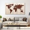 The Castle Decor World Map Wall Art Design 7 Wooden Framed 27x48 Inch