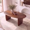 Zen Asymmetric Solid Wood 6 Seater Dining Table in Honey Finish