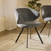 Echo Fabric Dining Chair in Grey Colour