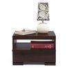 Ohio Solid Wood Bedside Table in Mahogany Finish
